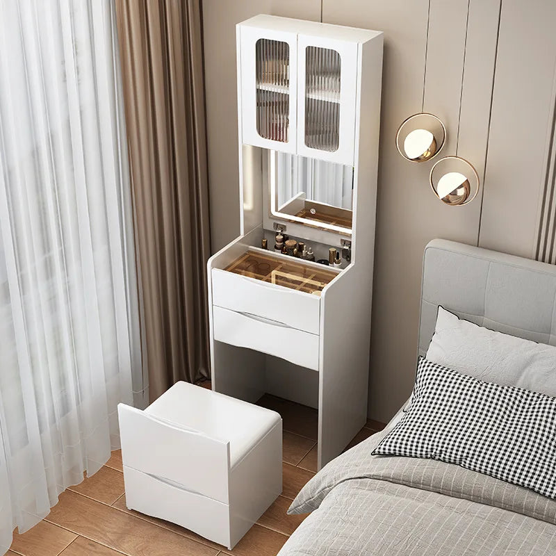 Women Storage Modern Dressing Table Drawer Cream Bedroom Dressing Table Nordic Led Makeup Penteadeira Camarim Home Furniture