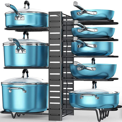 8 Tiers Pan Pot Organizer Rack