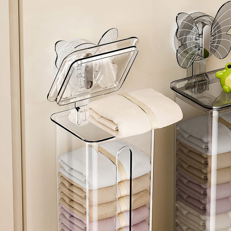 Punch Free Suction Cup Butterfly Underwear Storage Box