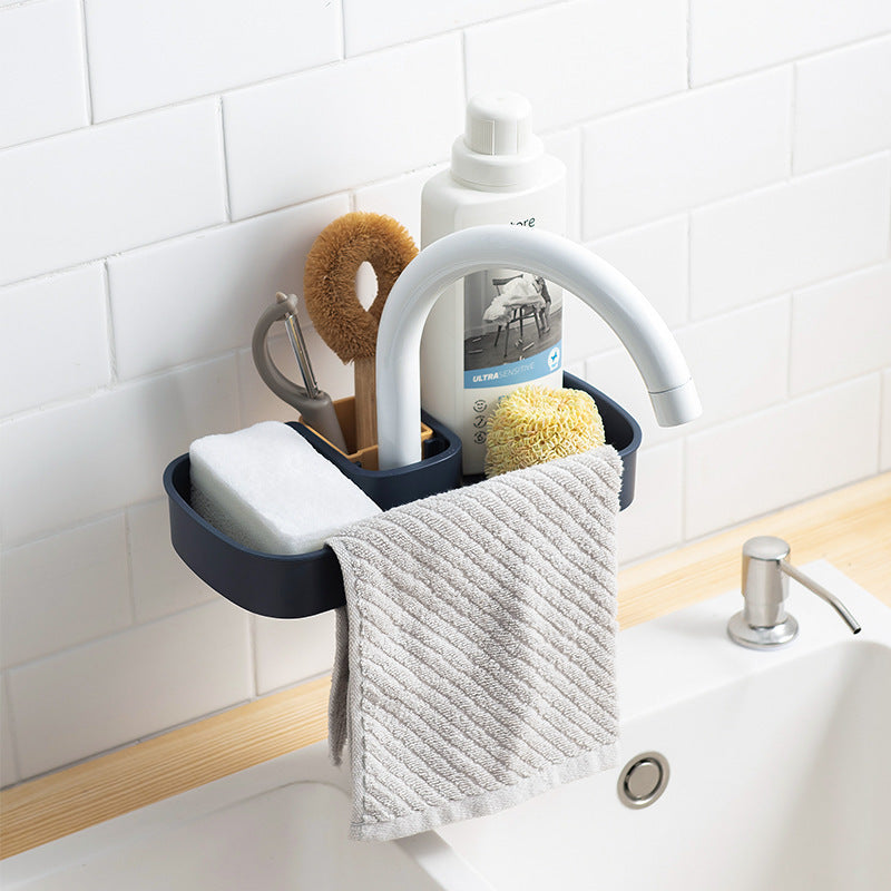 Sink Shelf Soap Sponge Drain Rack