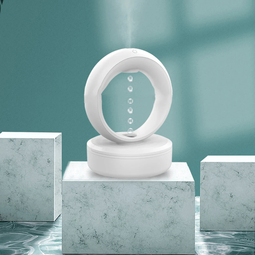 Anti-gravity Air Humidifier - 680ML Water Drop Aroma Diffuser Essential Oil