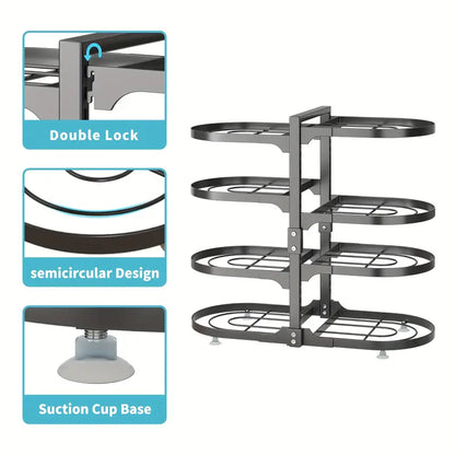 Adjustable Pot Organizer Rack for Under Cabinet