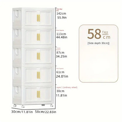 5-layer Household Storage Cabinet For Bedroom, Living Room, Kitchen