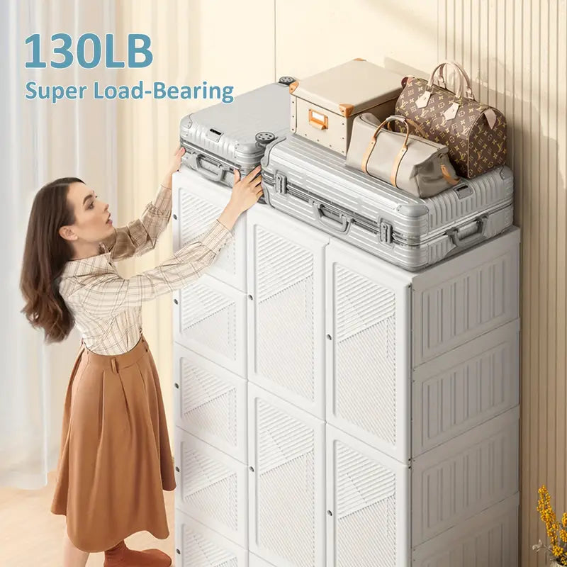 Portable Wardrobe Closets Bedroom Storage Organizer