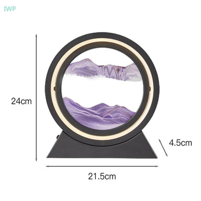 Creative 360° Rotating Quicksand Lamp - Dynamic Sand Art Light