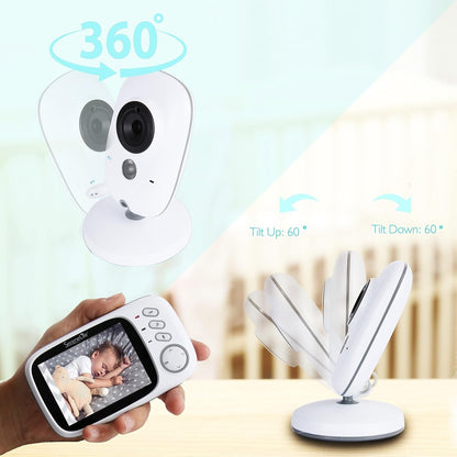 Digital Baby Care Device - Baby Monitor 2.4G Wireless with 3.2 Inches LCD, 2 Way Audio Talk Night Vision Surveillance Security Camera