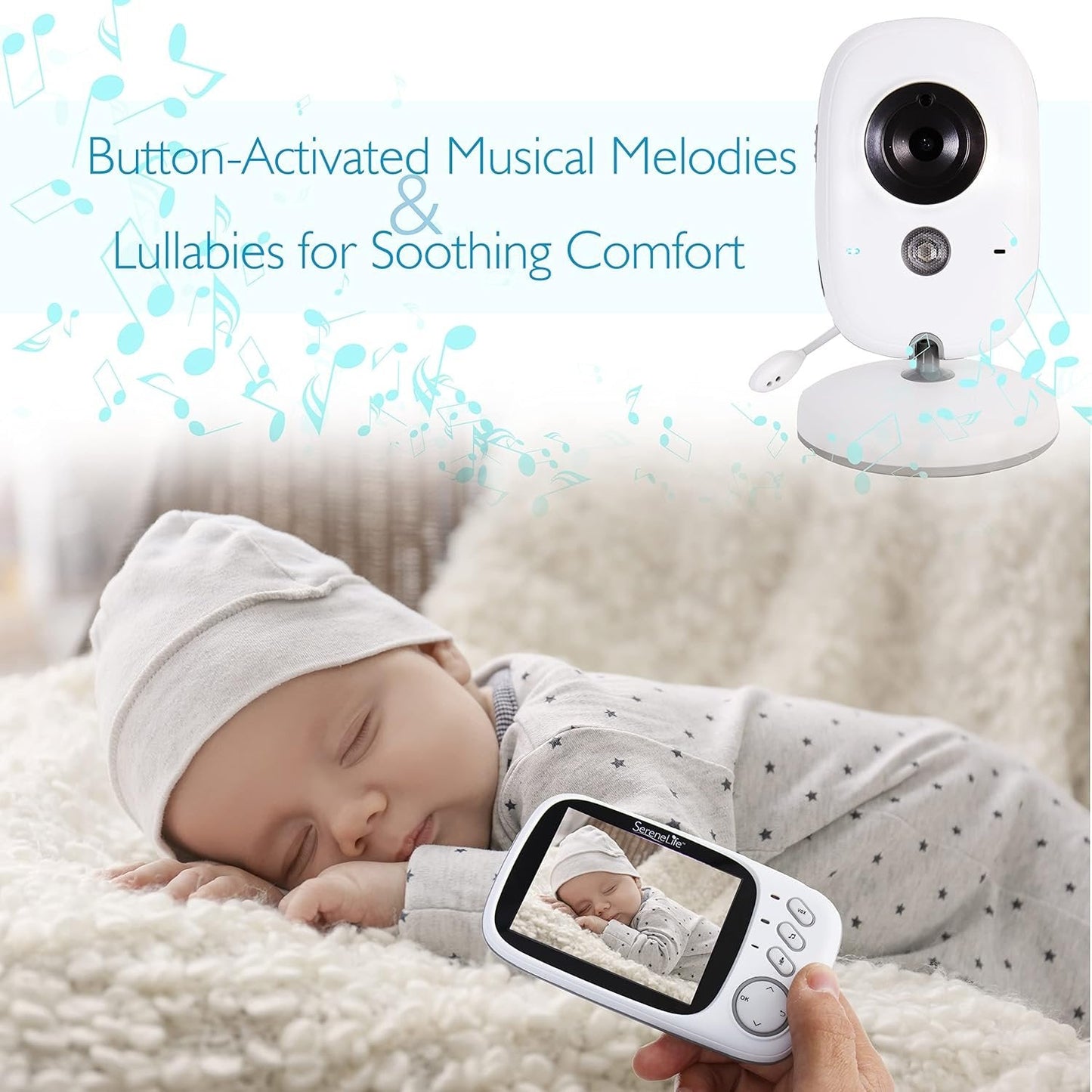 Digital Baby Care Device - Baby Monitor 2.4G Wireless with 3.2 Inches LCD, 2 Way Audio Talk Night Vision Surveillance Security Camera