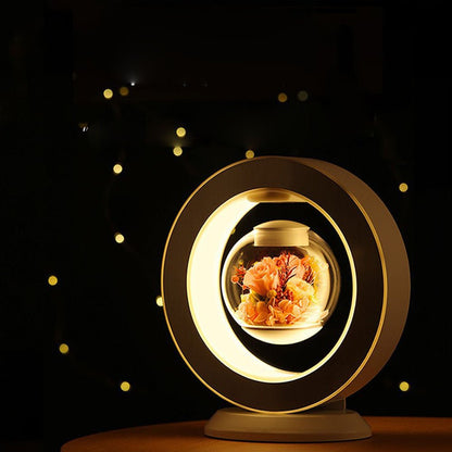 Eternal Life Flower with Magnetic Levitation - 3D Immortal Flower LED Electronic Anti-gravity Night Light