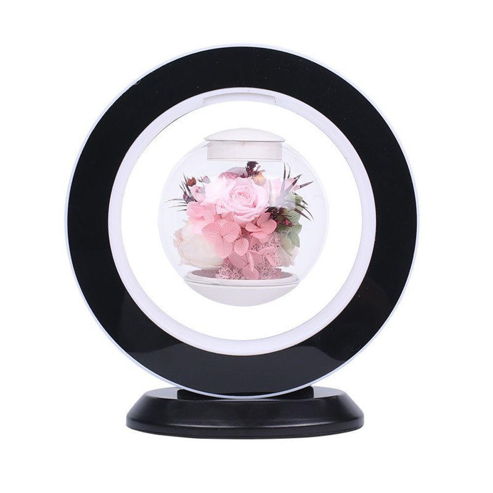 Eternal Life Flower with Magnetic Levitation - 3D Immortal Flower LED Electronic Anti-gravity Night Light
