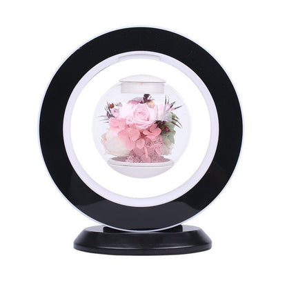 Eternal Life Flower with Magnetic Levitation - 3D Immortal Flower LED Electronic Anti-gravity Night Light