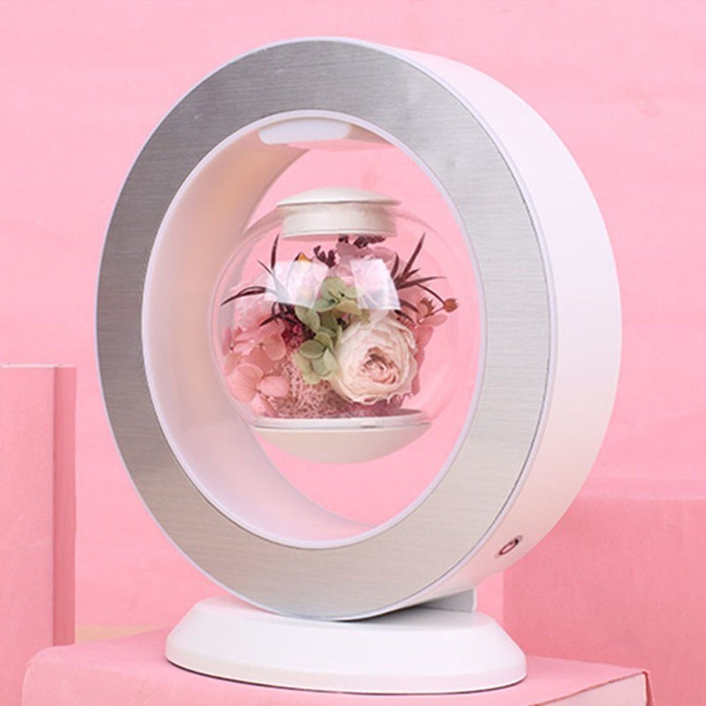 Eternal Life Flower with Magnetic Levitation - 3D Immortal Flower LED Electronic Anti-gravity Night Light