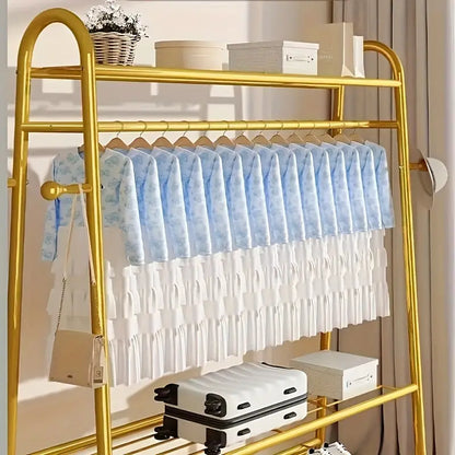 Gold Rack Metal Hook Shoes Clothes Rack Bedroom Room Furniture