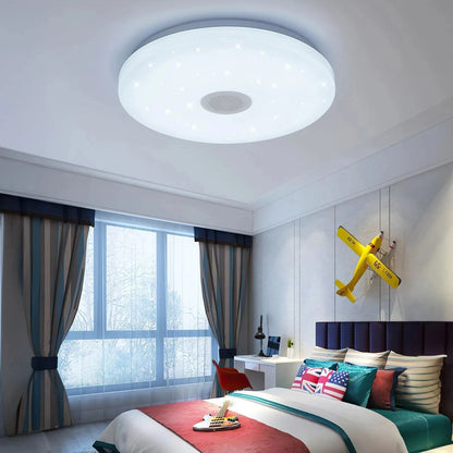 LED Music Ceiling Light - Dimmable Music Light, RGB Color Changing Light with App and Remote Control