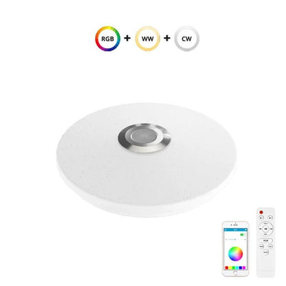 LED Music Ceiling Light - Dimmable Music Light, RGB Color Changing Light with App and Remote Control - Gear Elevation