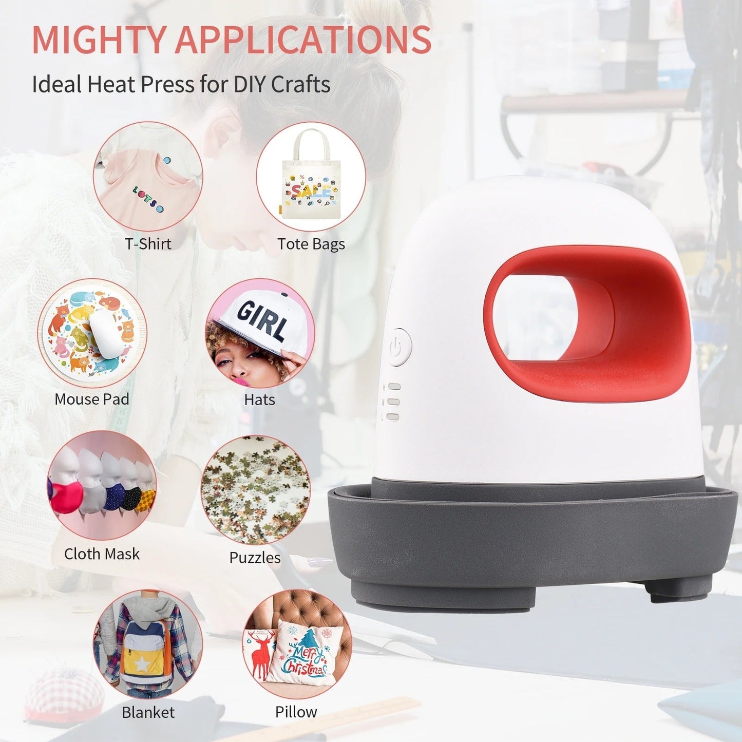 Mini Heat Press - Portable Iron for DIY Projects