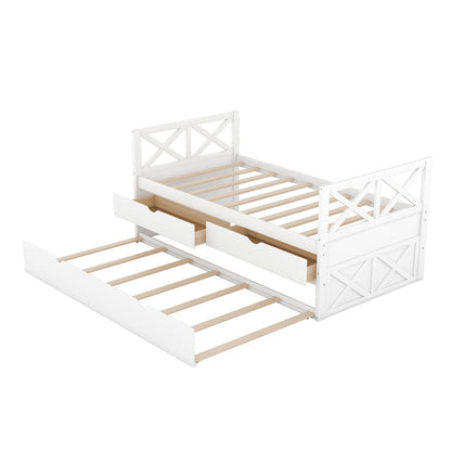 Multi-Functional Daybed with Drawers and Trundle