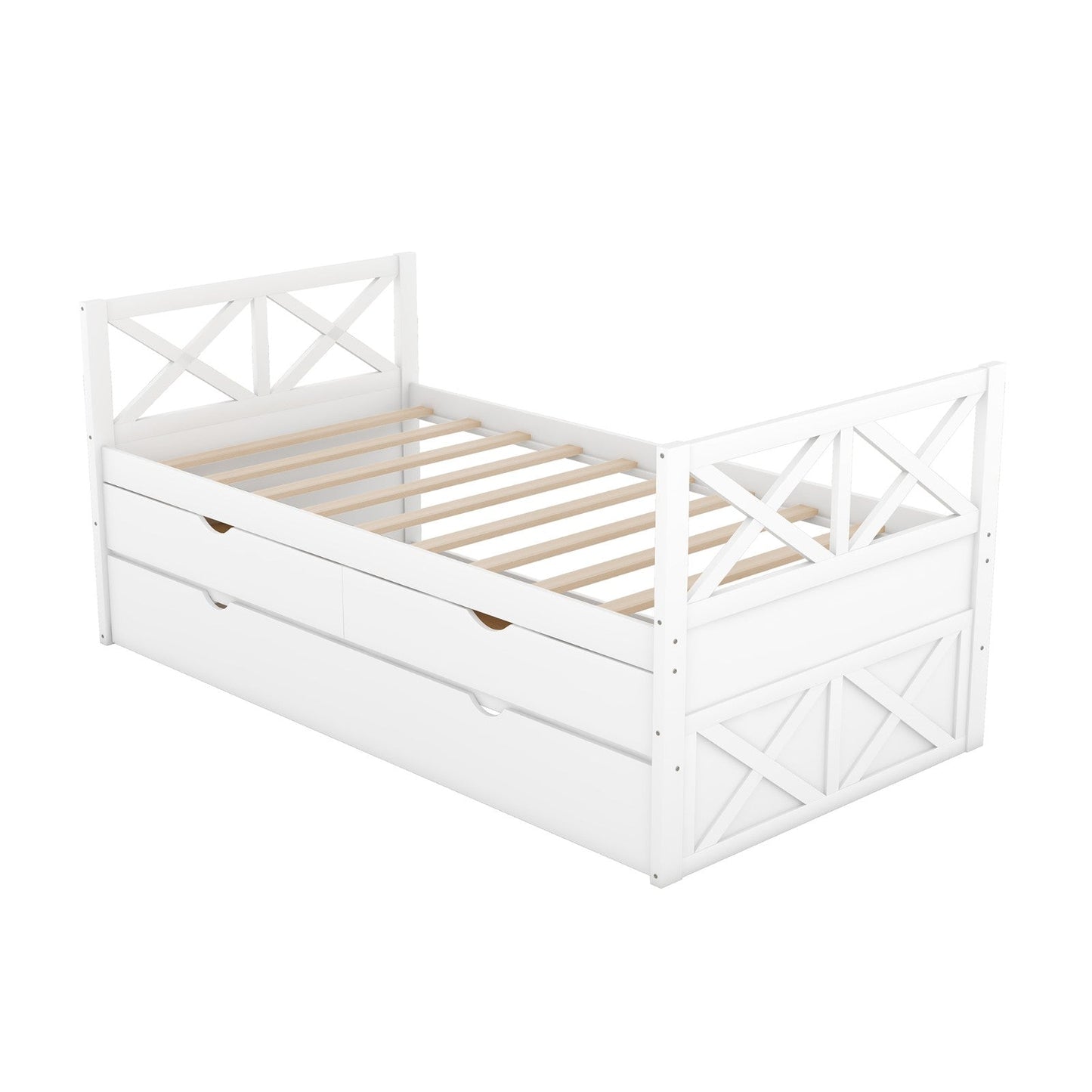 Multi - Functional Daybed with Drawers and Trundle - Gear Elevation