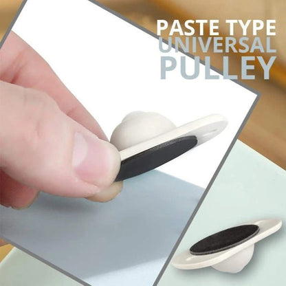 Paste Type Universal Pulley - 360° Rotation Universal Wheel, Sticky Pulley for Trash Can, Storage Box, Small Furniture
