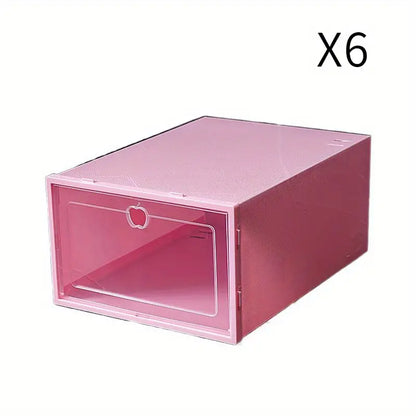 Transparent Shoe Storage Boxes Stackable Sneaker Containers