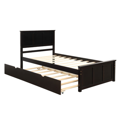 Platform Bed with Twin Size Trundle, Twin Size Frame