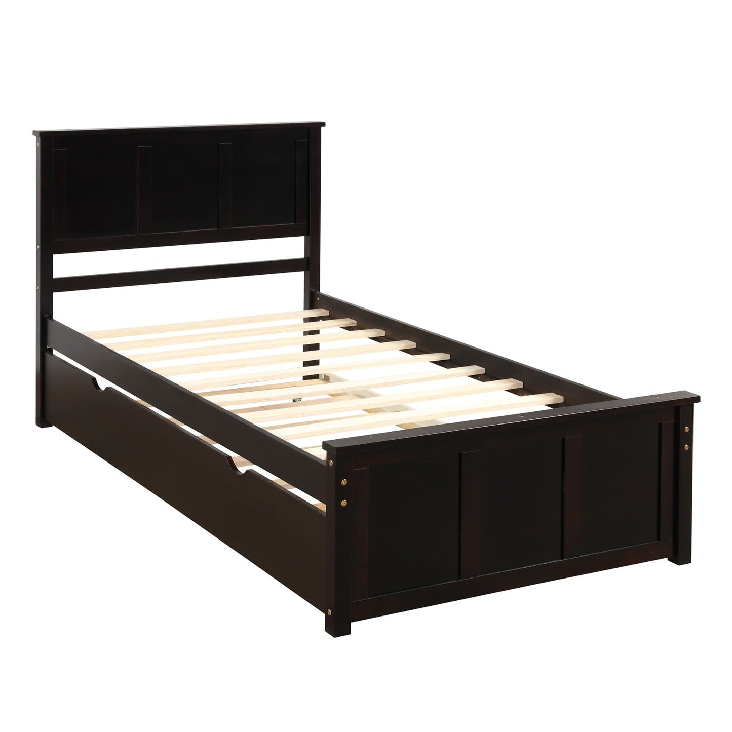 Platform Bed with Twin Size Trundle, Twin Size Frame