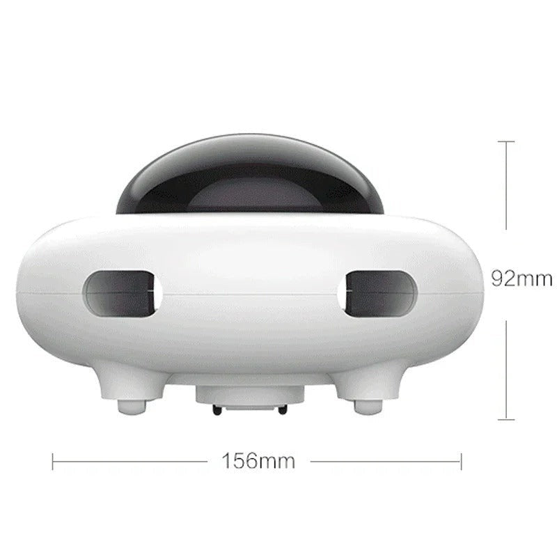 Smart UFO Interactive Cat Toy - Indoor Rotating Feather Electronic Toy with Smart Auto Shut-Off, Random Movement, and USB Charging
