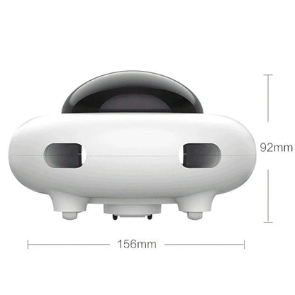 Smart UFO Interactive Cat Toy - Indoor Rotating Feather Electronic Toy with Smart Auto Shut-Off, Random Movement, and USB Charging