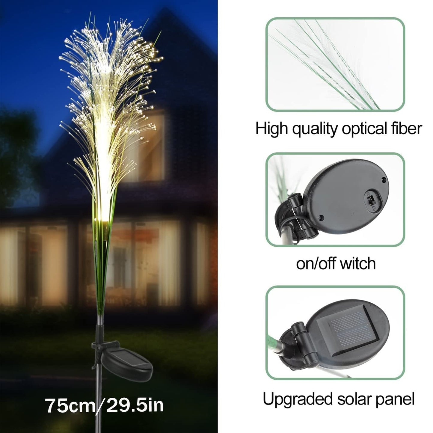 Solar Reed Garden Light - LED Solar Garden Lights Outdoor Waterproof Reed Light