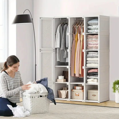 Portable Wardrobe Closets Bedroom Storage Organizer