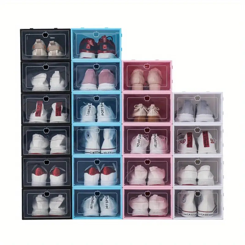 Transparent Shoe Storage Boxes Stackable Sneaker Containers