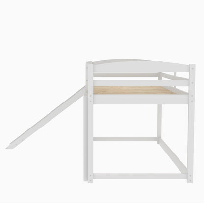 Twin Bunk Bed with Convertible Slide and Ladder