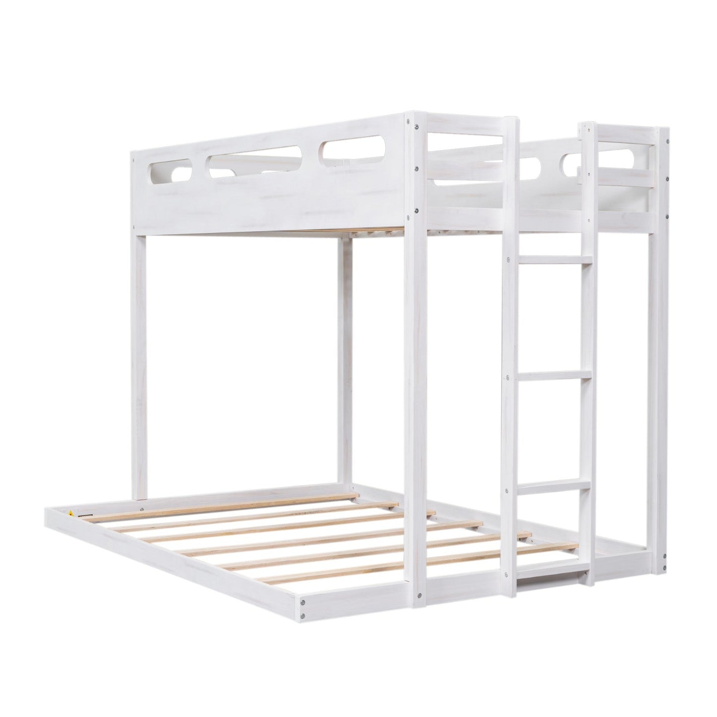 Twin over Full Bunk Bed with Built-in Ladder