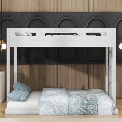 Twin over Full Bunk Bed with Built-in Ladder