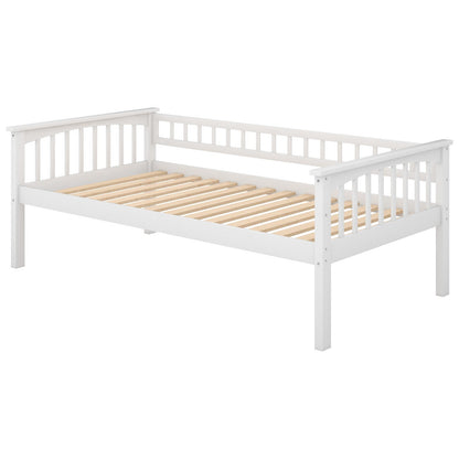 Twin over Twin Bunk Bed with Drawers Convertible Beds