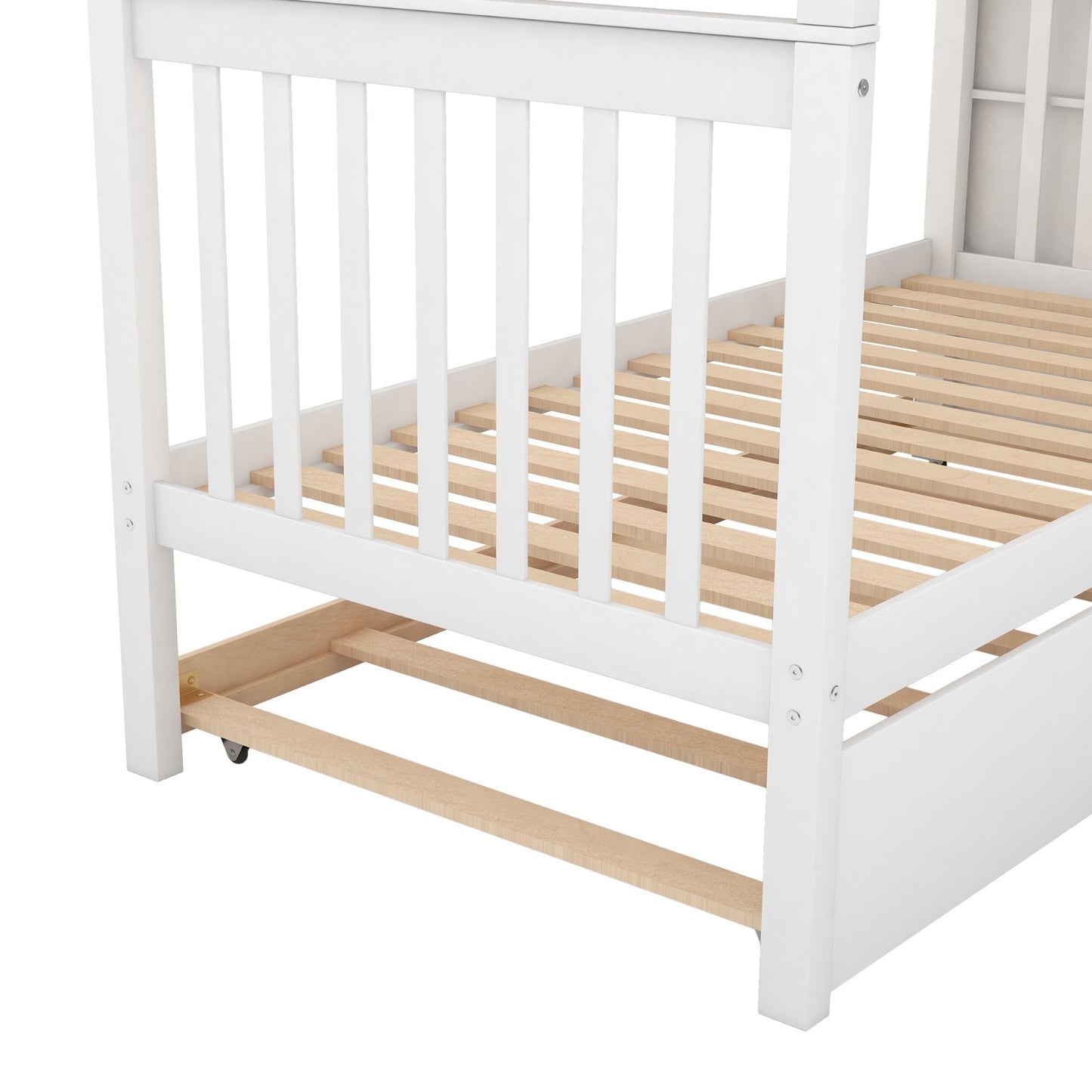 Twin-Over-Twin Bunk Bed with Trundle and Storage