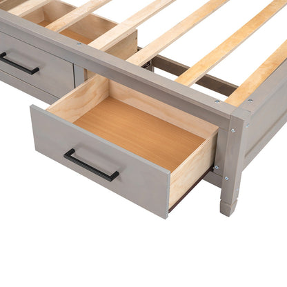 Twin Size Lounge Daybed with Storage Shelves, Cork Board, USB Ports and 3 Drawers