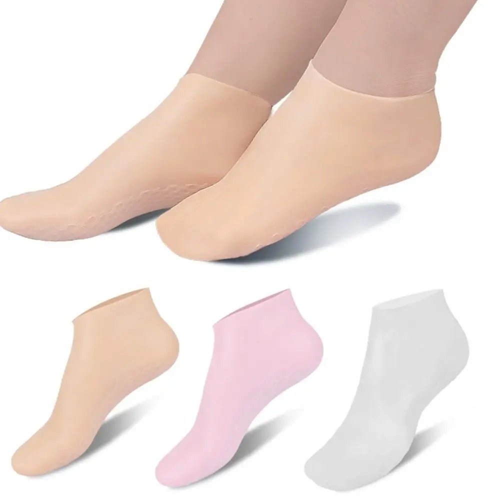 Women Foot Spa Pedicure Silicone Socks - Spa Gel Socks for Calluses, Foot Care After Pedicure, for Dry Cracked Feet