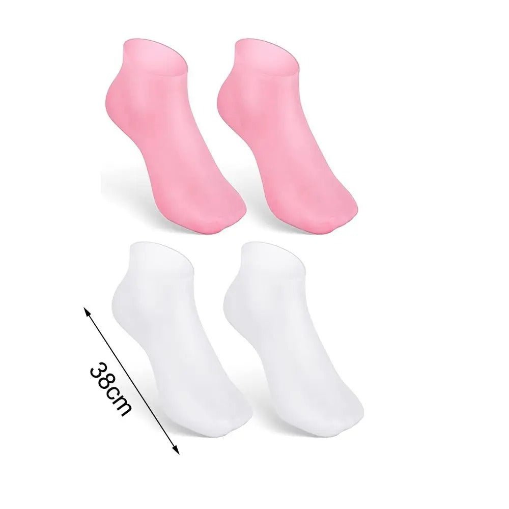 Women Foot Spa Pedicure Silicone Socks - Spa Gel Socks for Calluses, Foot Care After Pedicure, for Dry Cracked Feet